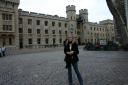 Me and the section of the castel for the Crown Jewels behind me